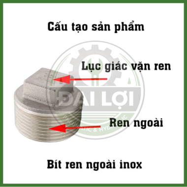Bít Ren Ngoài Inox 304 | Phụ Kiện Ren