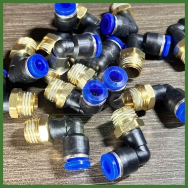 Co Nối Khí Nén PL Ren Ngoài 90° Ø4–Ø16