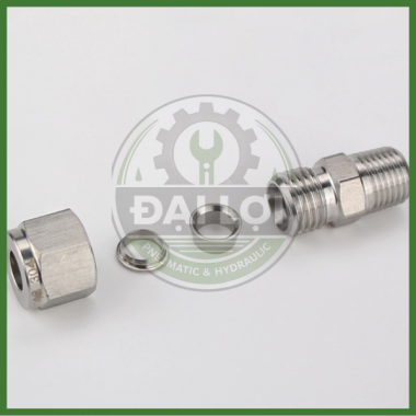 Đầu Nối Ren Ngoài Siết Hạt Bắp Inox 304 (IHBC)