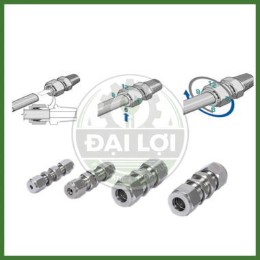 Đầu Nối Thẳng 2 Đầu Siết Hạt Bắp Inox 304 IHBU