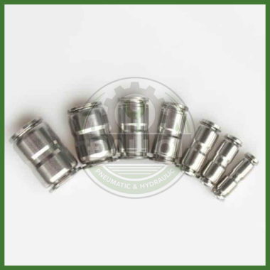 Nối 2 Đầu Ống Khí Nén Inox IPU | Đầu Nối Thẳng Chống Gỉ