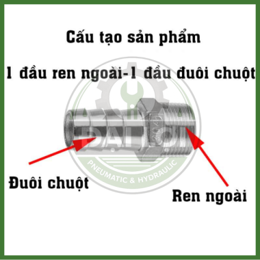 Nối Ren Ngoài Đuôi Chuột Inox 304 | Đầu Nối Ống Mềm Chống Gỉ